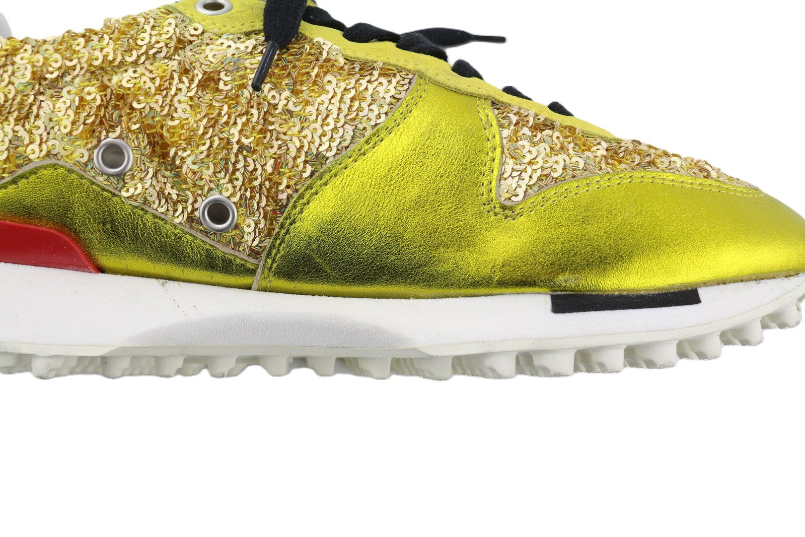 GOLDEN GOOSE Starland moteriški sportbačiai EU39 auksinės odos blizgučiais žemapadžiai sportbačiai 