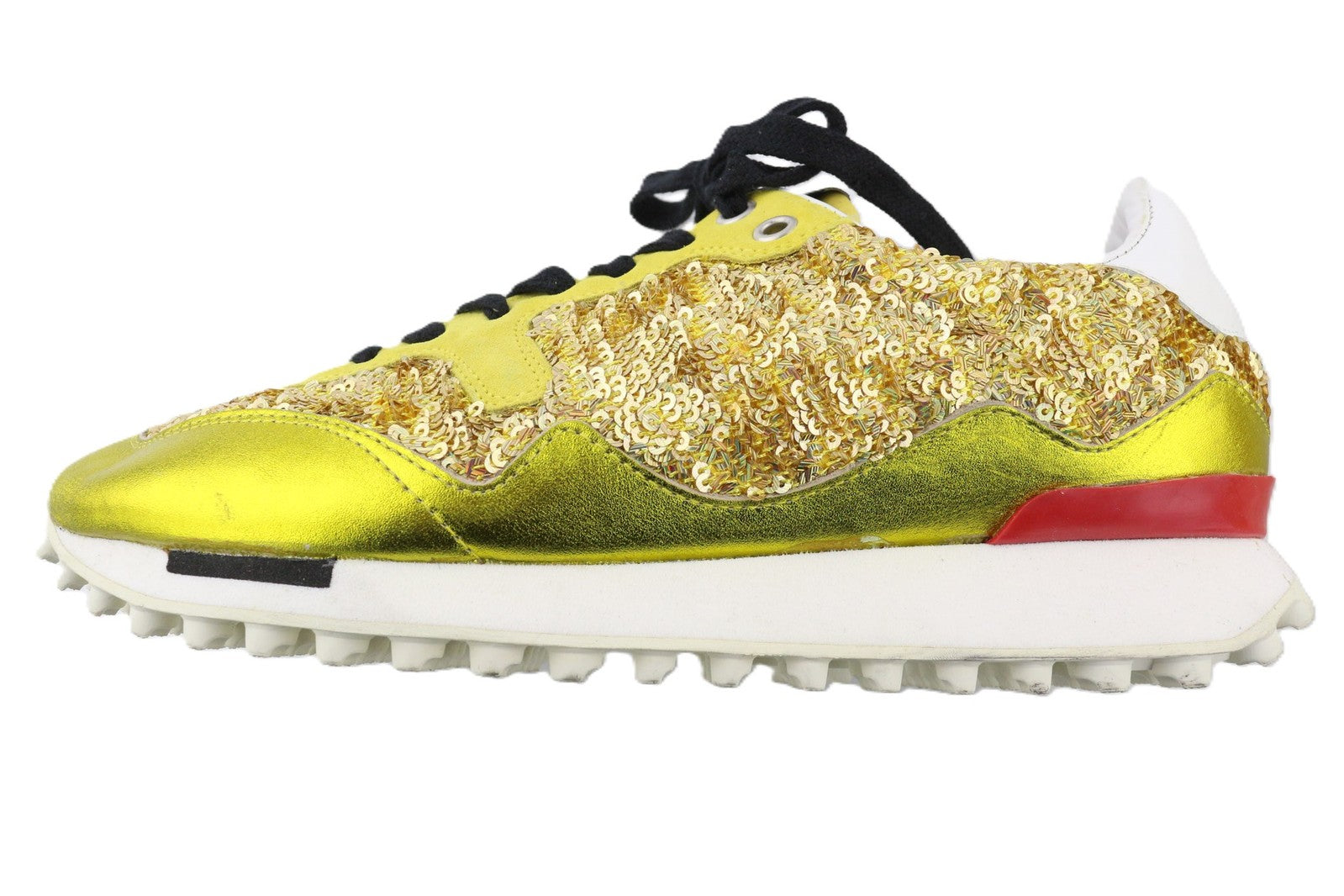 GOLDEN GOOSE Starland moteriški sportbačiai EU39 auksinės odos blizgučiais žemapadžiai sportbačiai 