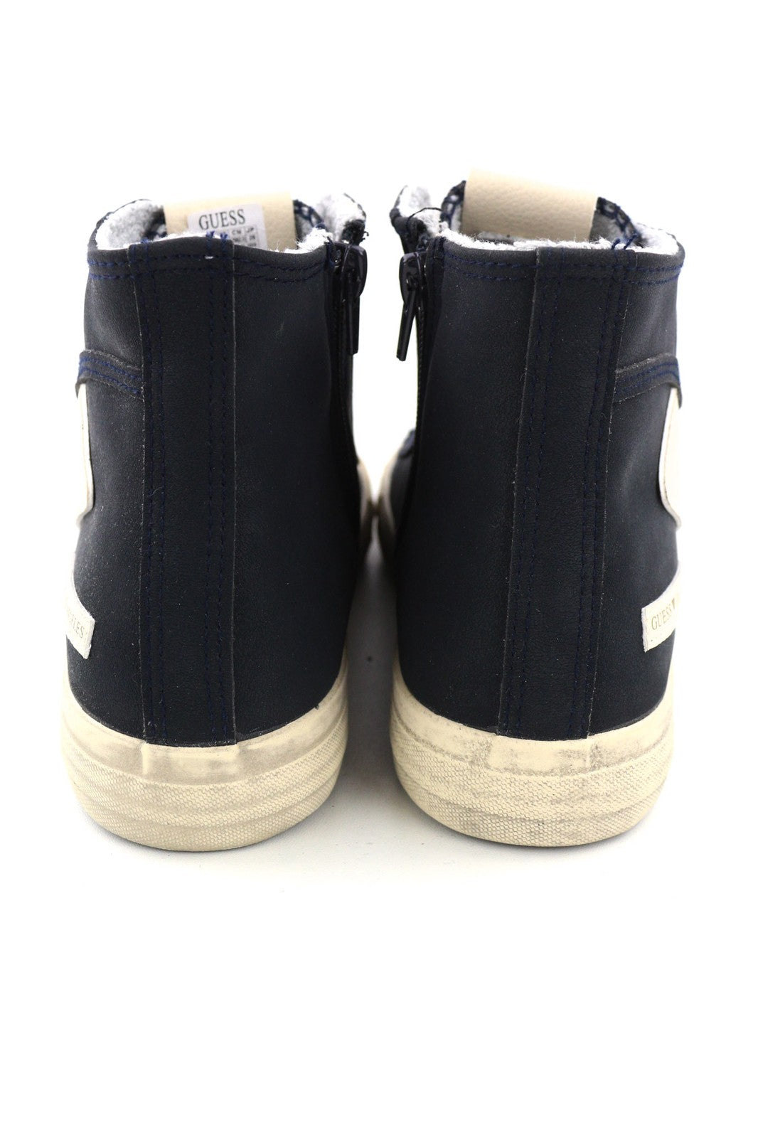 GUESS FM7EHIELE12 vyriški sportbačiai, EU41, tamsiai mėlyni, aukštakulniai, su raišteliais, laisvalaikio sportbačiai 