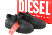 DIESEL D-Hiko SH X moteriški batai, EU39, juodi, unisex, žemakulniai, su raišteliais, RRP 300 € 