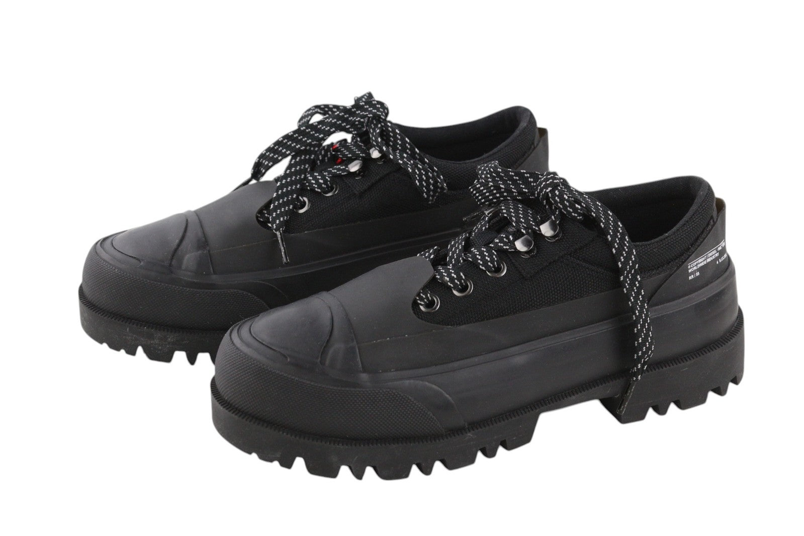 DIESEL D-Hiko SH X moteriški batai, EU39, juodi, unisex, žemakulniai, su raišteliais, RRP 300 € 