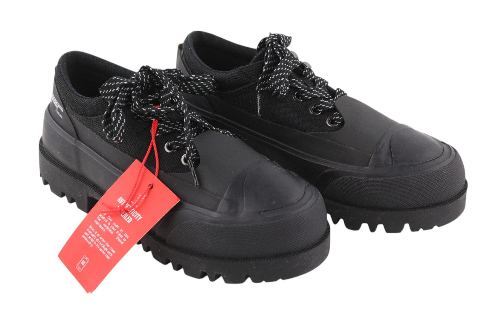 DIESEL D-Hiko SH X moteriški batai, EU39, juodi, unisex, žemakulniai, su raišteliais, RRP 300 € 