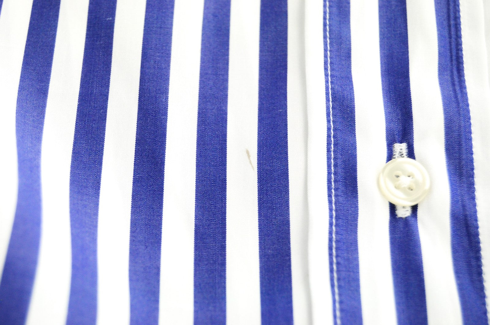 SUISTUDIO Doc Womens UK16 Shirt Blue Striped Cotton Long Sleeved Collared