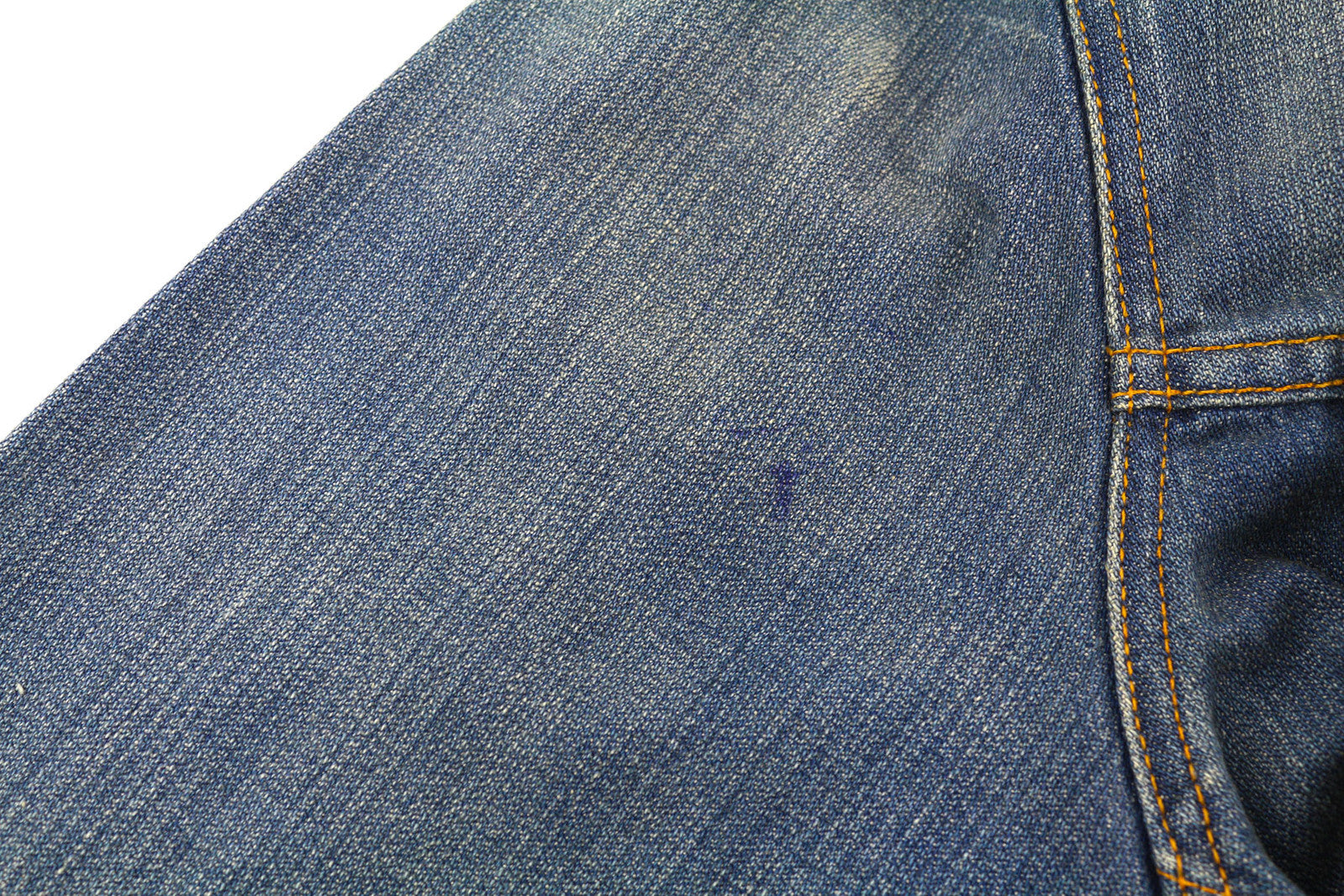 NUDIE Perry vyriška striukė 2XL, ekologiška, ryškiai laužyta, vidutinės mėlynos spalvos, skalbto džinso su sagomis 