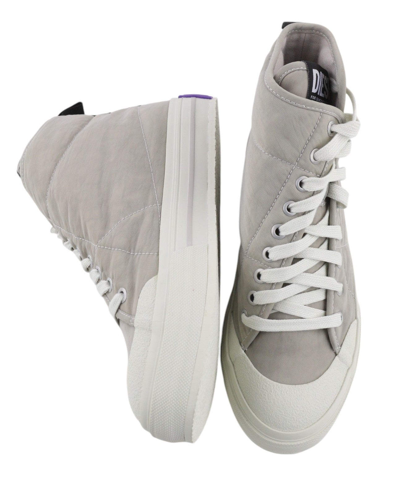 DIESEL S-Muji moteriški sportbačiai, šviesiai pilki, suvarstyti, aukšti bateliai, EU40.5, rekomenduojama kaina – 160 € 