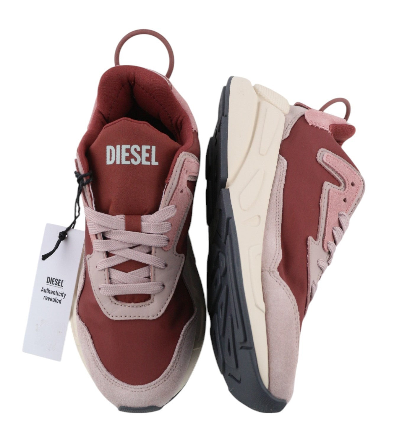 DIESEL S-Serendipity moteriški sportbačiai, 35.5 dydžio, rožiniai, žemo ūgio tekstiliniai sportbačiai, rekomenduojama kaina – 225 € 