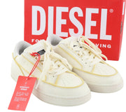 DIESEL S-Sinna žemakulniai moteriški sportbačiai, 40 dydžio, balti, odiniai, suvarstomi, RRP 195 € 