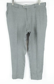 SUITSUPPLY Soho Mens Trousers UK38R Grey  Linen Dress Pleated Dress