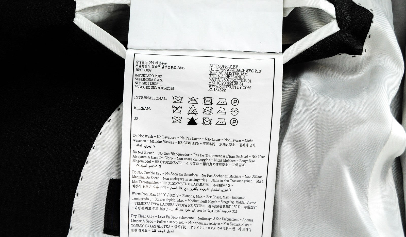 SUITSUPPLY Havana Welt vyriškas švarkas UK40S plonas pilkas vilnonis švarkas su itin plonu pamušalu 