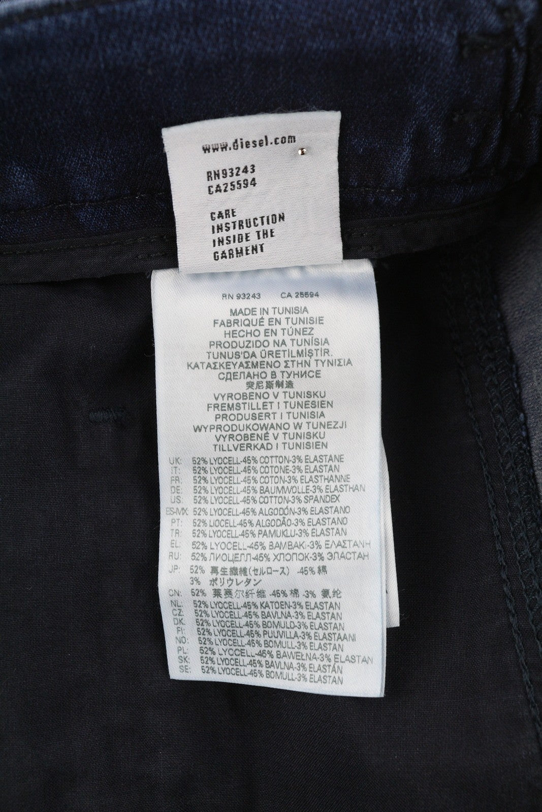 DIESEL D-Krooley-Cargo-Ne 069ZJ vyriški džinsai W32 su juosmeniu, siaurėjantys, mėlyni, rekomenduojama kaina – 295 € 