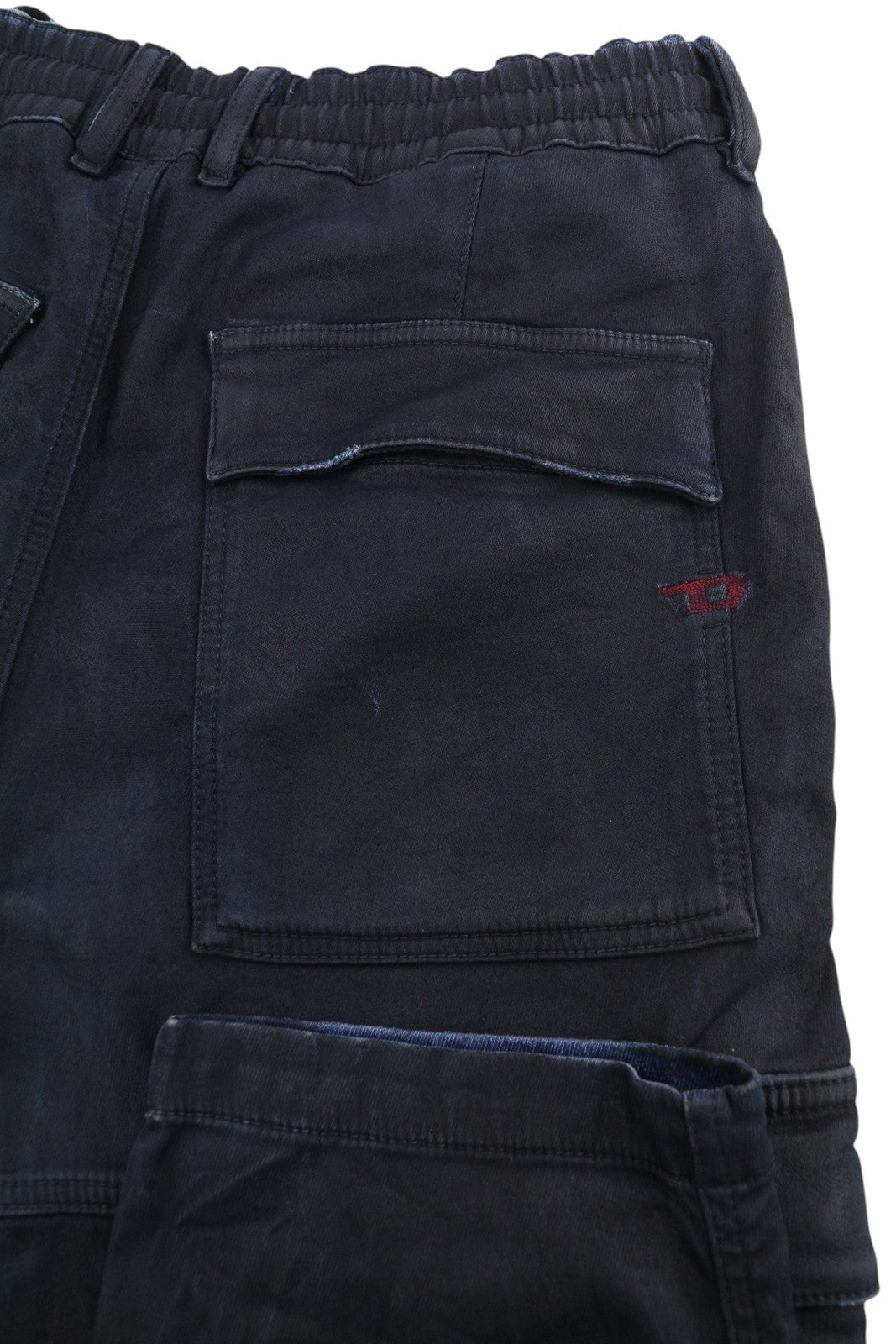 DIESEL D-Krooley-Cargo Jogg 09H05 vyriški džinsai W32 su elastingu juosmeniu, rekomenduojama kaina – 350 €, tamsiai mėlyni 