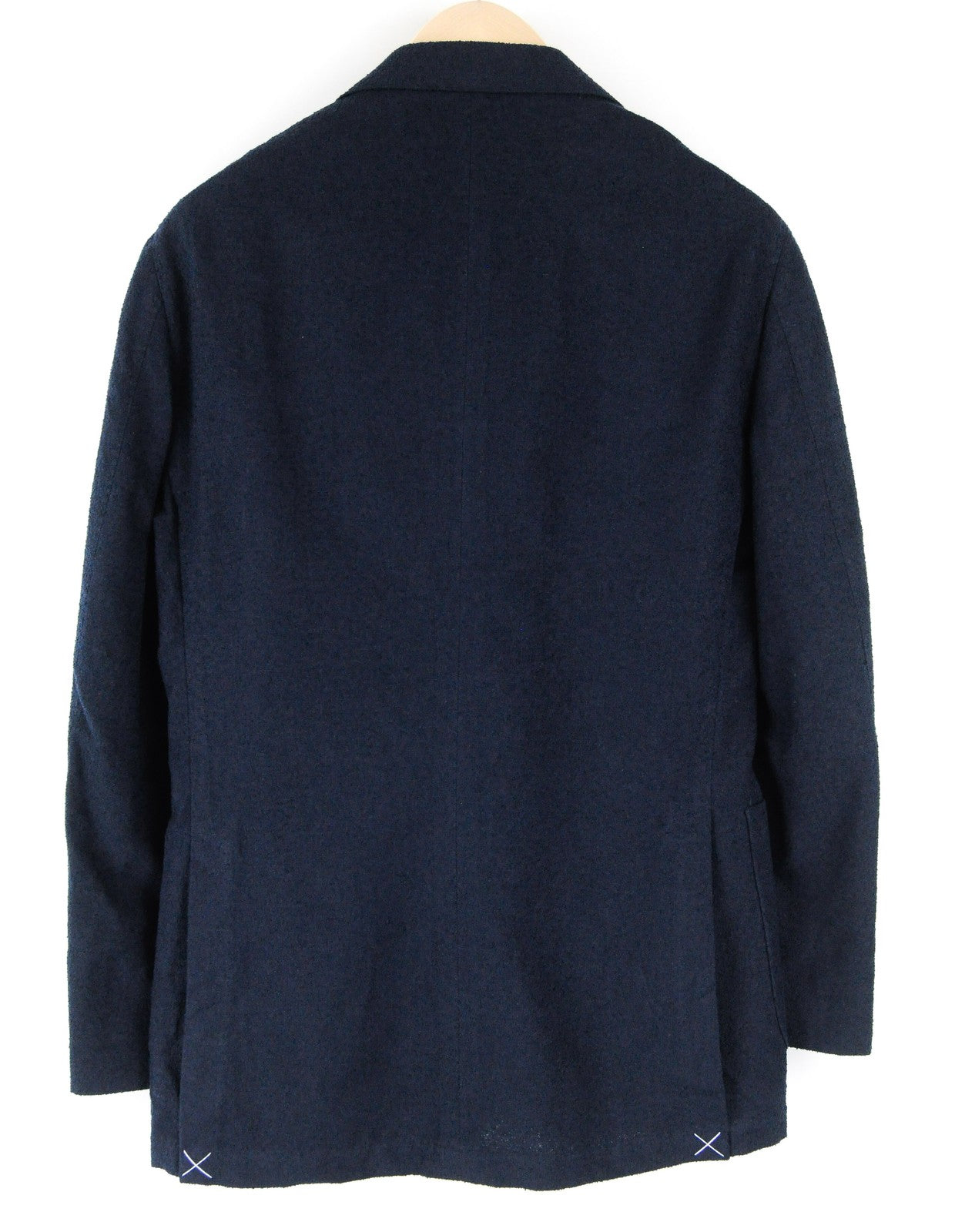 SUITSUPPLY Havana Patch Mens Blazer UK34R Navy Slim Cut Cotton Wool Linen