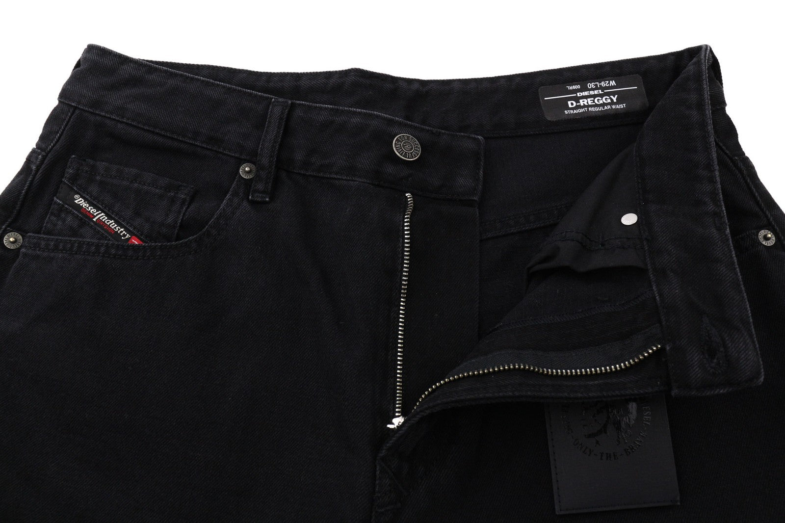 DIESEL D-Reggy 009RL Womens Jeans W29/L30 Regular Waist Straight Black RRP€150