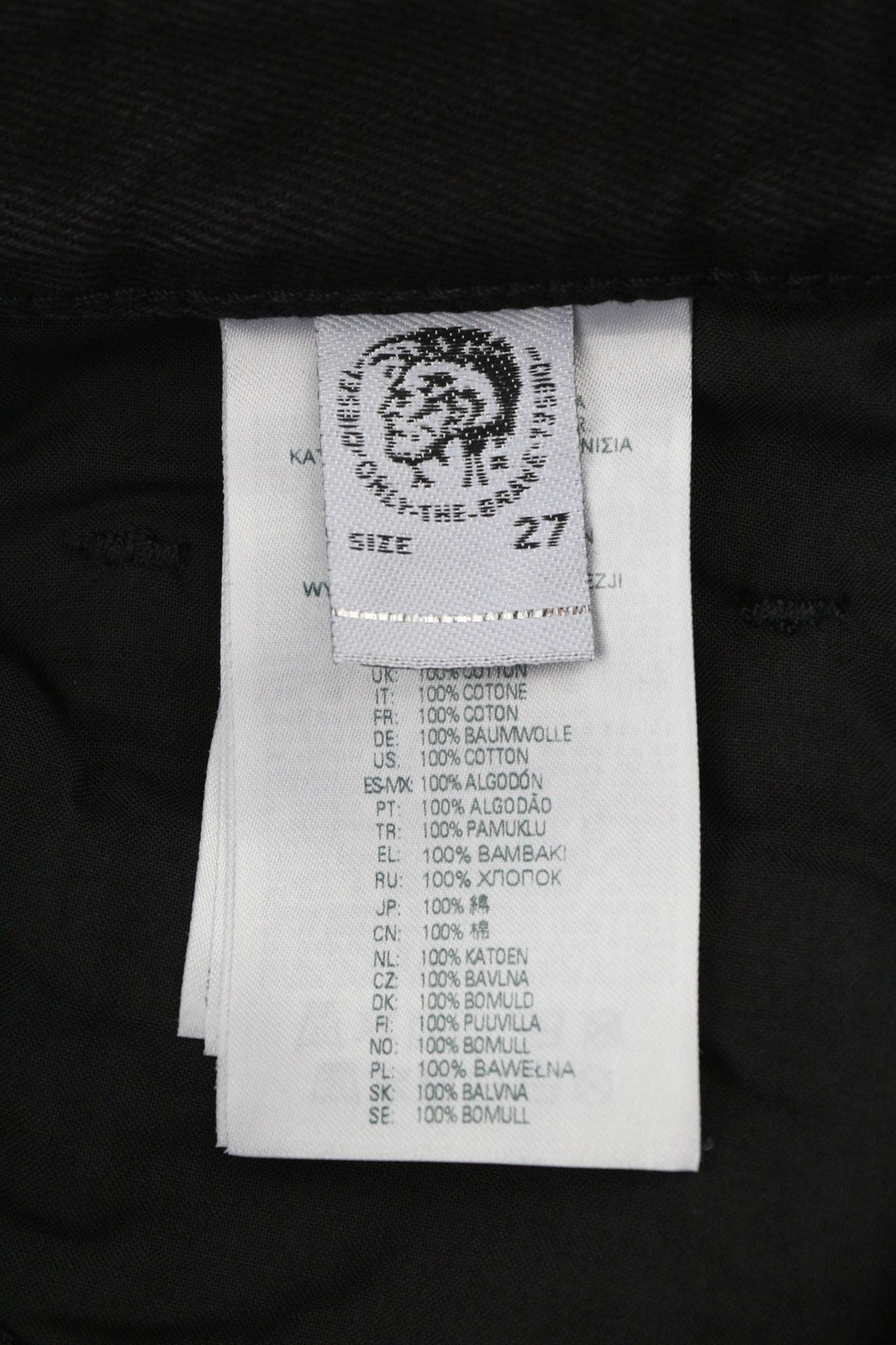 DIESEL D-Reggy 009RL moteriški džinsai, W27/L30, įprasto juosmens, tiesūs, juodi, RRP150 