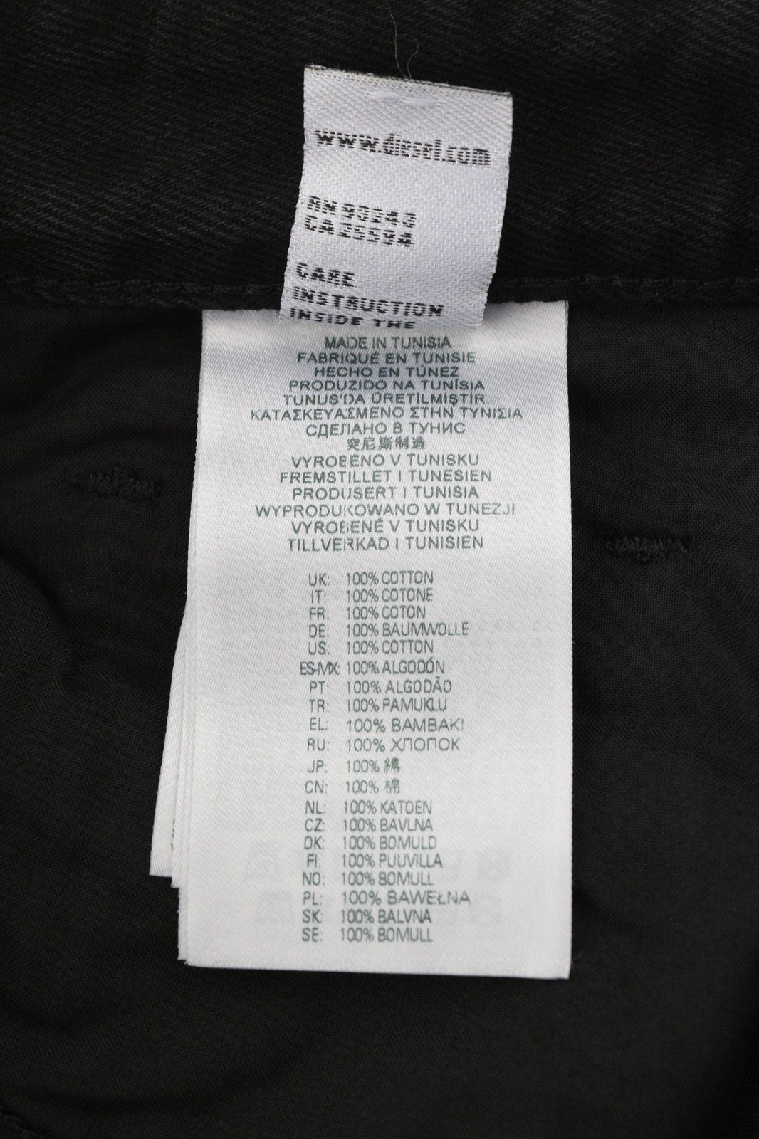 DIESEL D-Reggy 009RL moteriški džinsai, W27/L30, įprasto juosmens, tiesūs, juodi, RRP150 