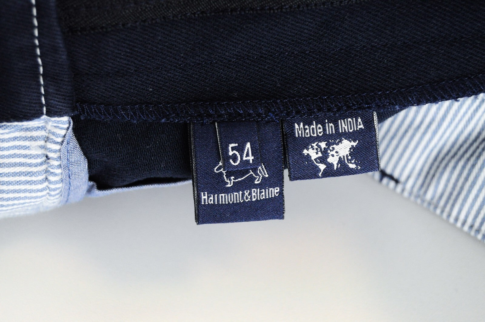 HARMONT & BLAINE Mens Trousers 54 Dark Blue Narrow  Cotton Stretchy Casual