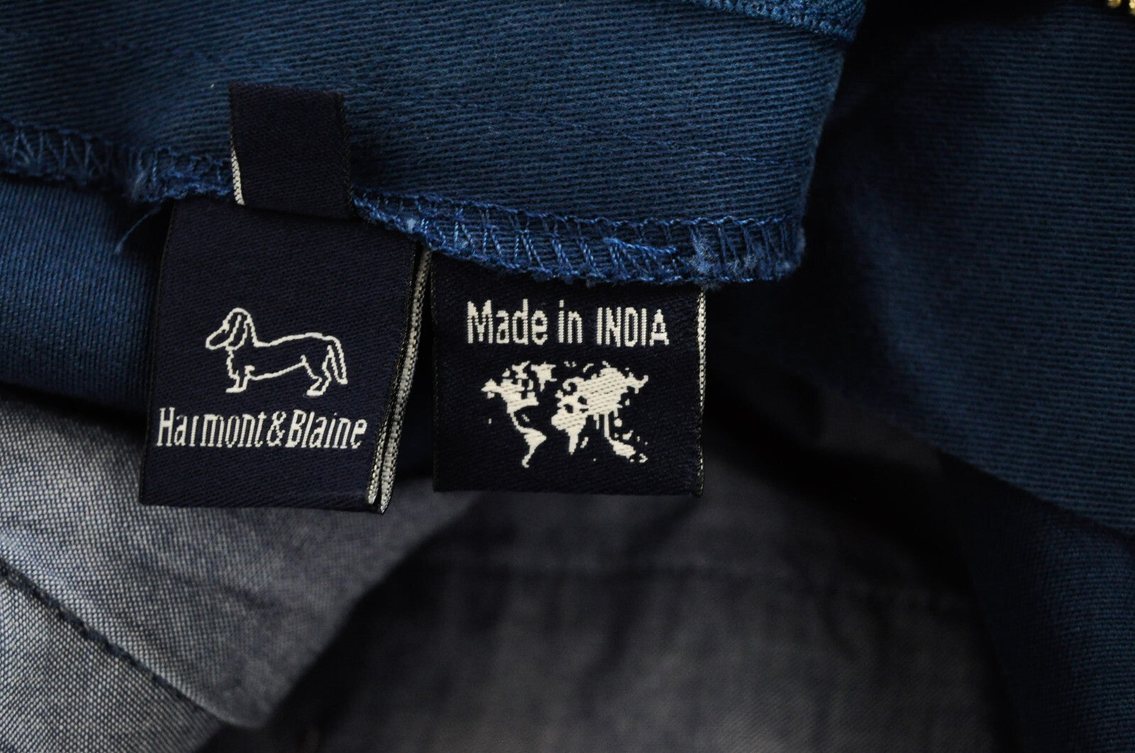 HARMONT & BLAINE Mens Trousers 50 Blue Cotton Stretchy Narrow  Casual Cargo