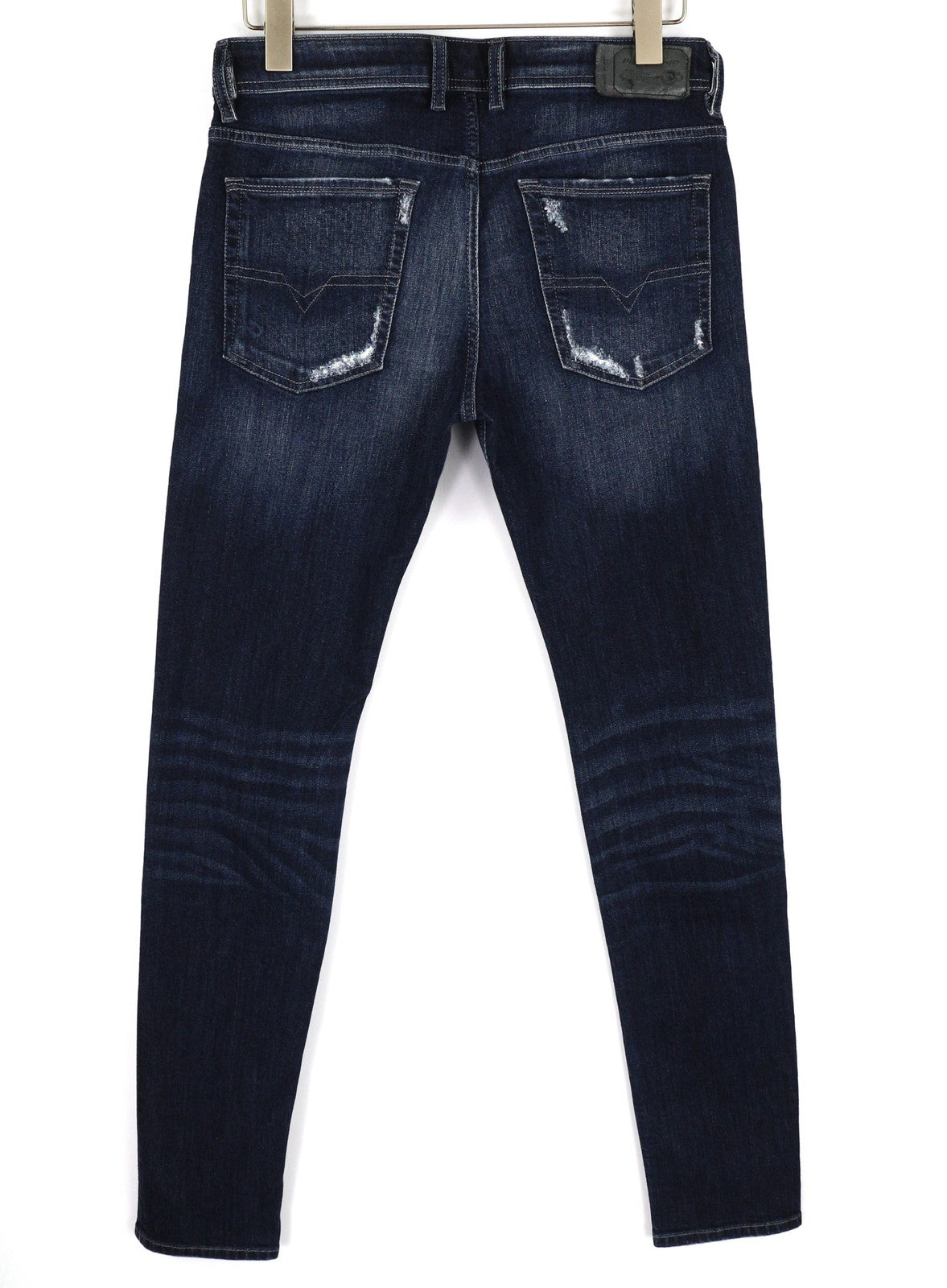 DIESEL Troxer R8KJ4 vyriški džinsai W30/L32 Slim Skinny, tamprūs, skalbti.