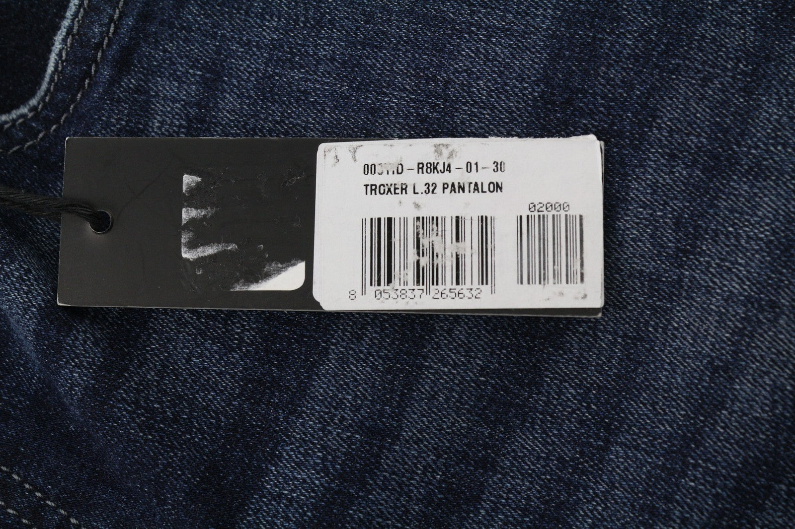 DIESEL Troxer R8KJ4 vyriški džinsai W30/L32 Slim Skinny, tamprūs, skalbti.