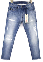 DIESEL Thommer-T 8880T vyriški džinsai W29 elastingi Jogg Sweat Distress Blue RRP 220 