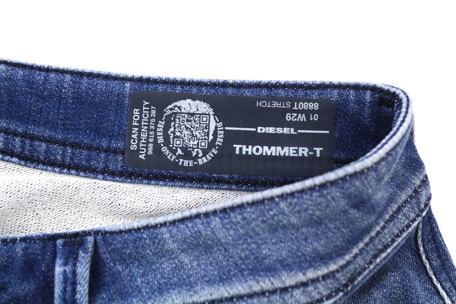 DIESEL Thommer-T 8880T vyriški džinsai W29 elastingi Jogg Sweat Distress Blue RRP 220 