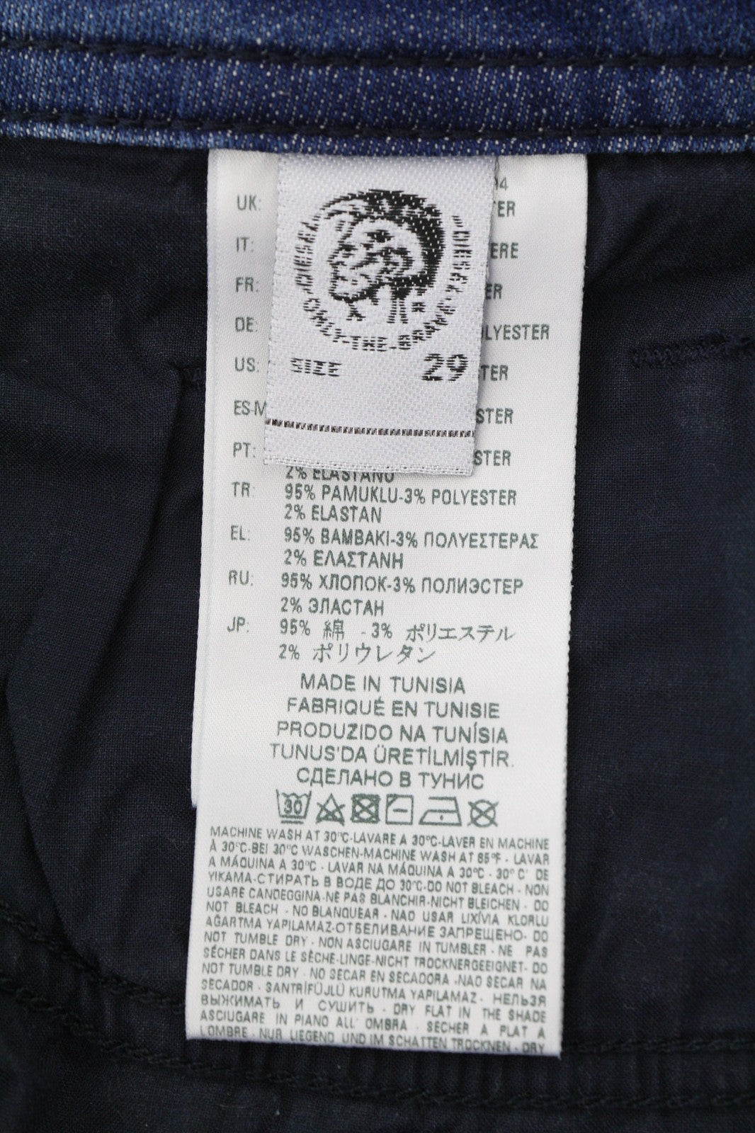 DIESEL Thommer-T 8880T vyriški džinsai W29 elastingi Jogg Sweat Distress Blue RRP 220 