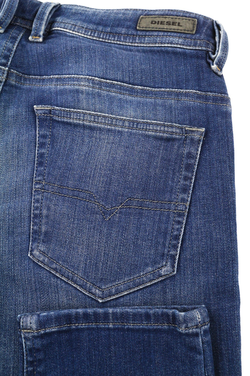 DIESEL Thommer-T 084RK vyriški džinsai W29 elastingi Jogg Sweat ploni, skalbti mėlyni 