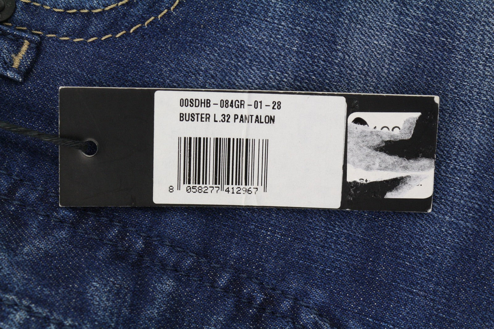 DIESEL Buster 084GR vyriški džinsai W28/L32 Regular Slim Tapered Stretch Washed Blue 