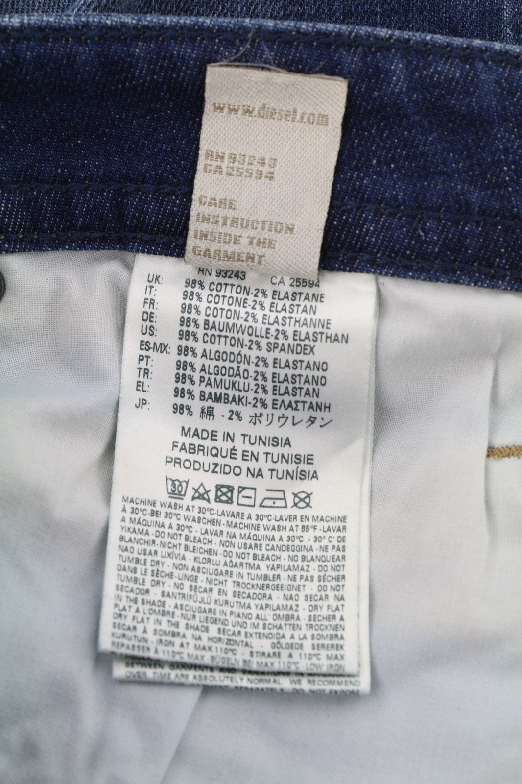 DIESEL Buster 084GR vyriški džinsai W28/L32 Regular Slim Tapered Stretch Washed Blue 