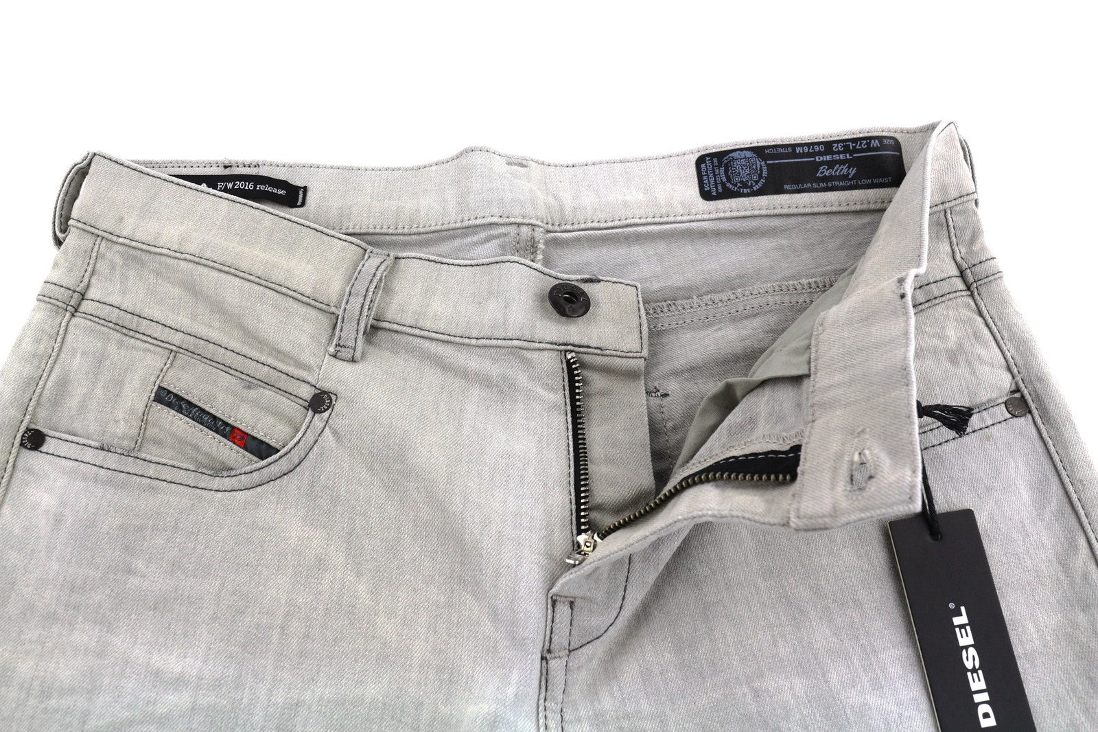 DIESEL Belthy 0676M Womens Jeans W27/L32 D.N.A. Slim Straight Stretchy RRP€180