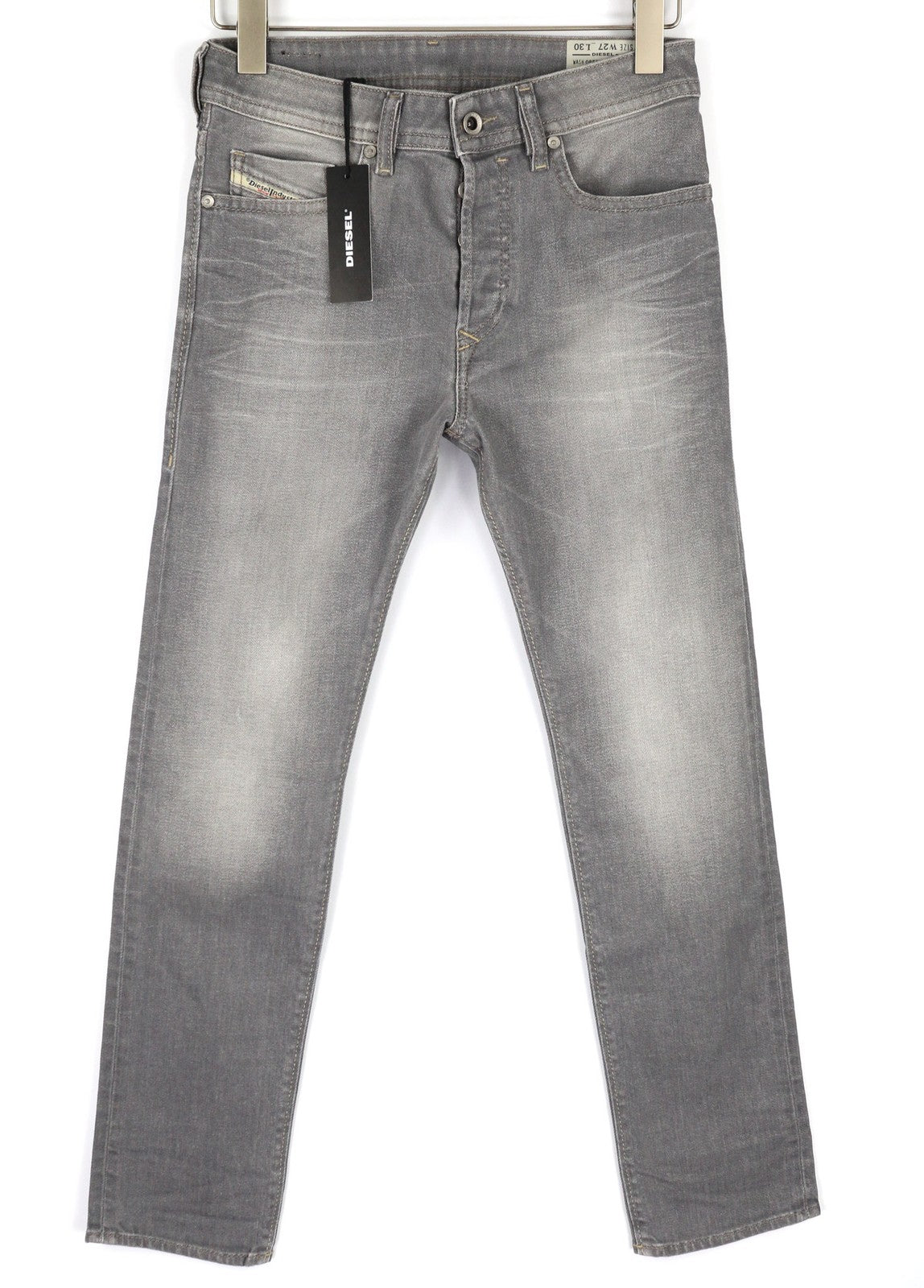 DIESEL Buster 0853T vyriški džinsai W27/L30 Regular Slim Tapered Stretch Washed Grey 