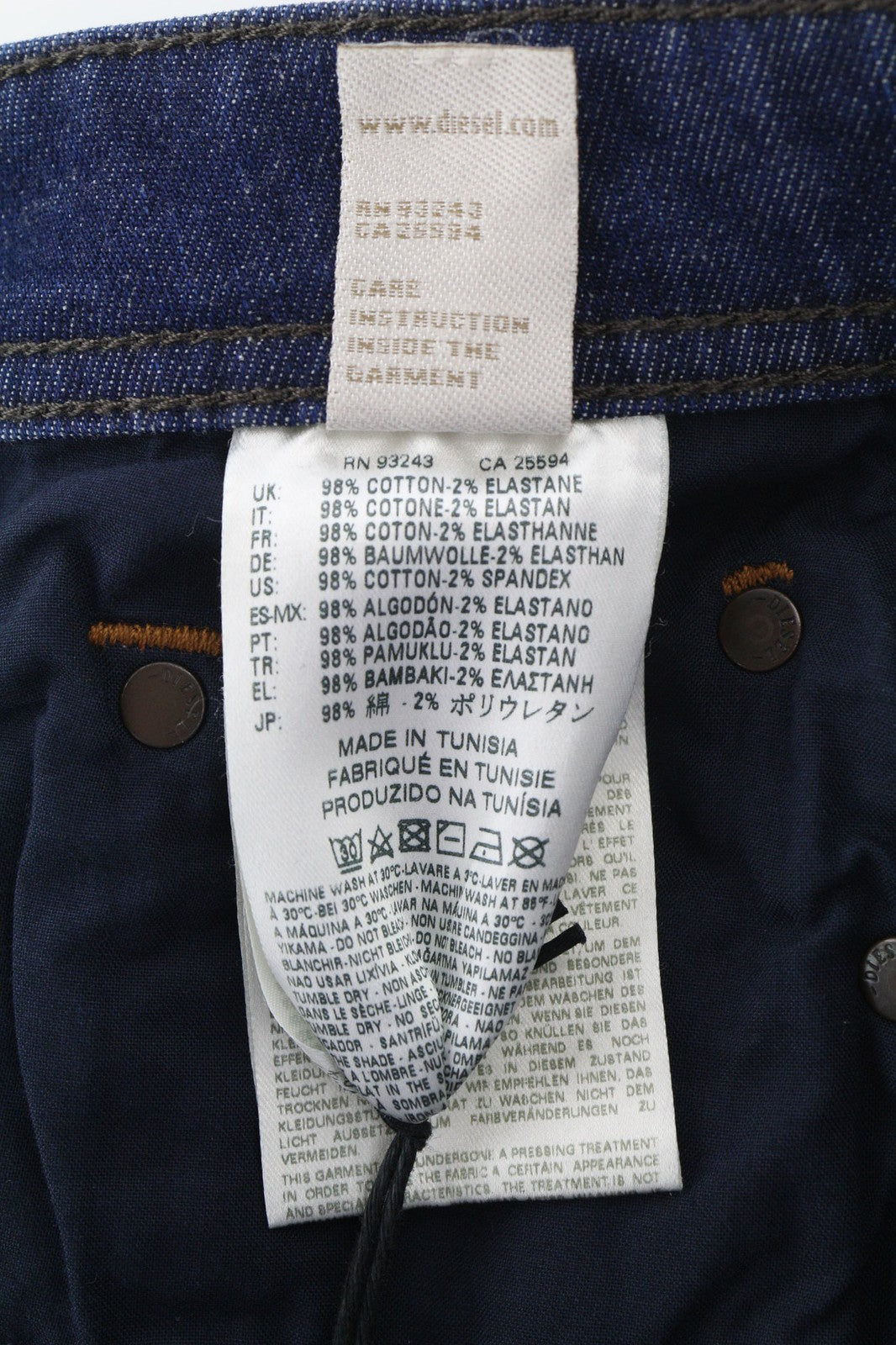 DIESEL Larkee R845B vyriški džinsai W28/L32 Regular Straight Tamprūs, skalbti, su sagomis 