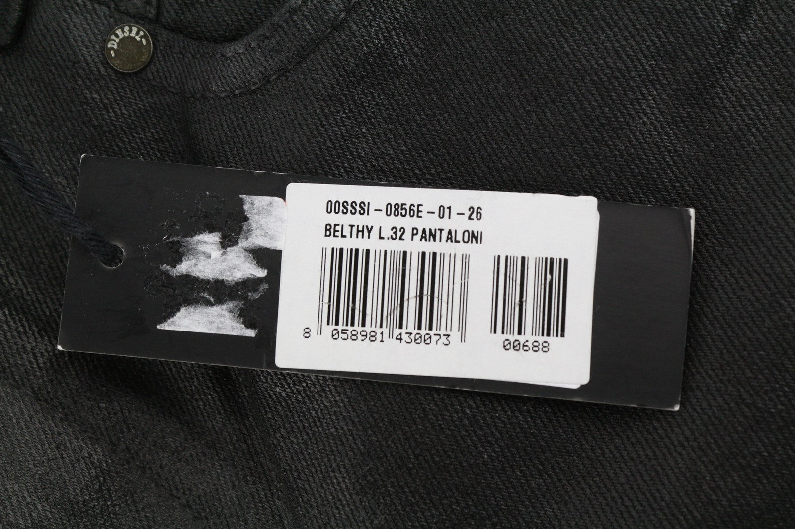 DIESEL Belthy 0856E Womens Jeans W26/L32 Coated Regular Slim Straight RRP€250