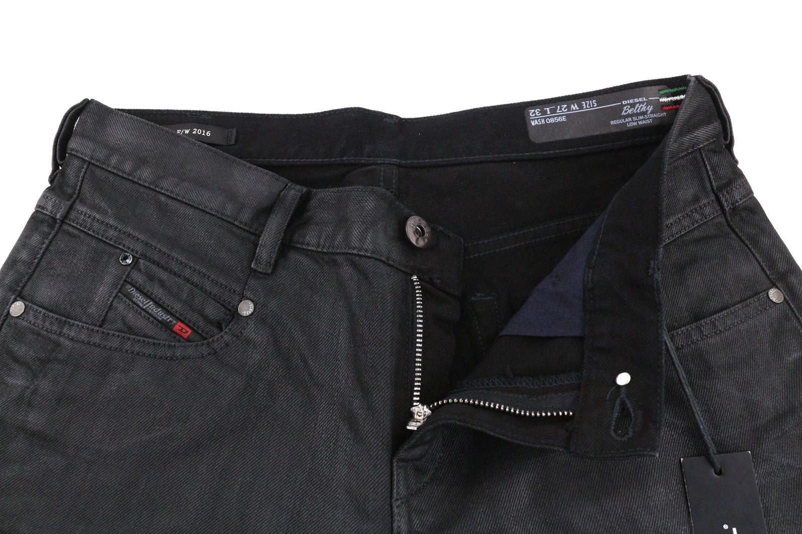 DIESEL Belthy 0856E Womens Jeans W27/L32 Coated Slim Straight RRP€250