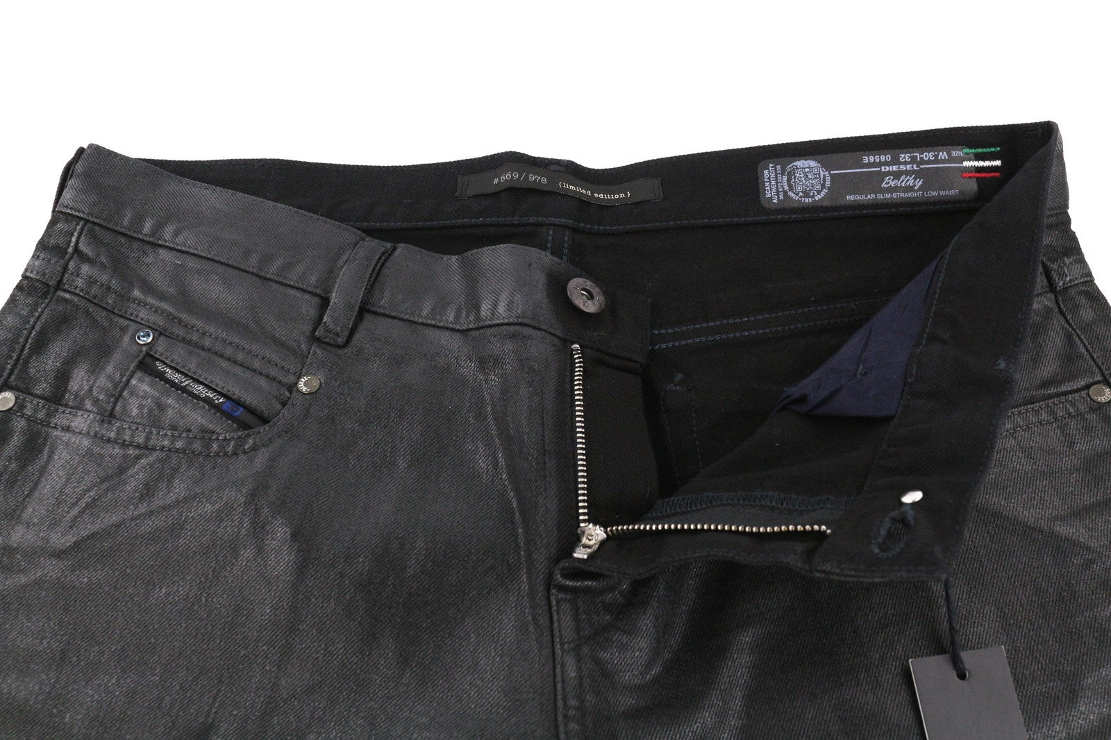 DIESEL Belthy 0856E Womens Jeans W30/L32 Coated  Slim Straight RRP€250