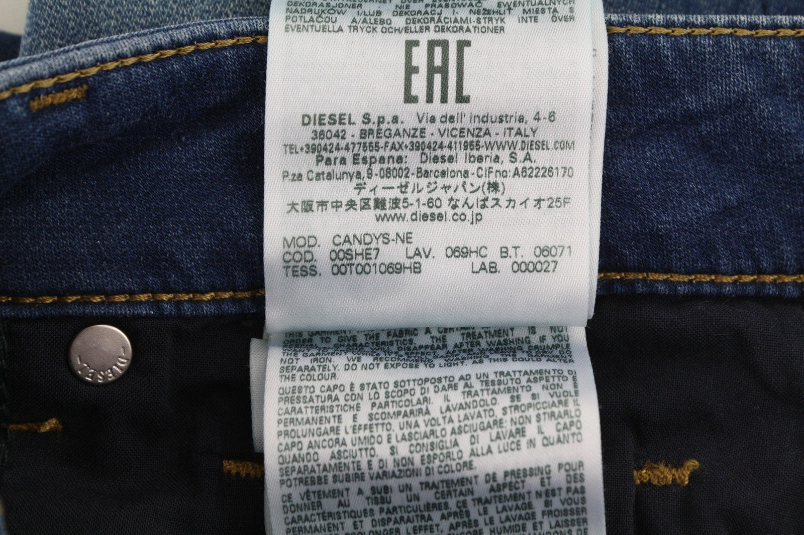 DIESEL Candys Jogg 069HC Womens Jeans W23 Jogg Relaxed Boyfriend RRP€190