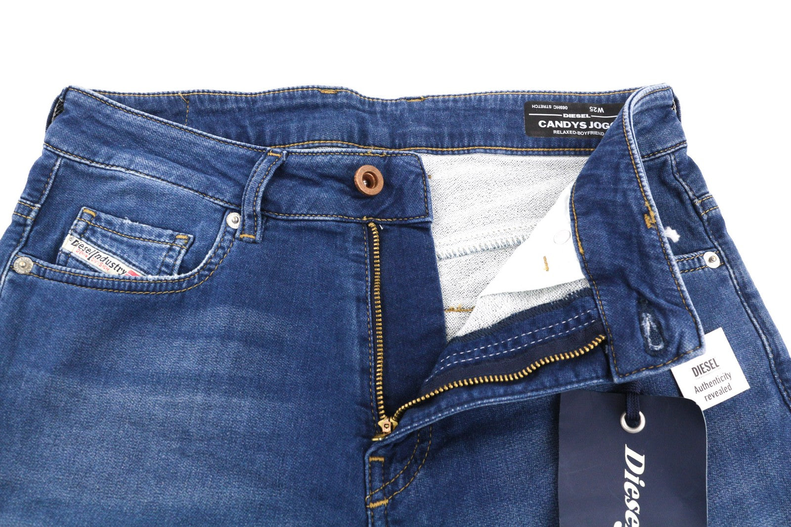 DIESEL Candys Jogg 069HC Womens Jeans W25 Sweat Relaxed Boyfriend RRP€190