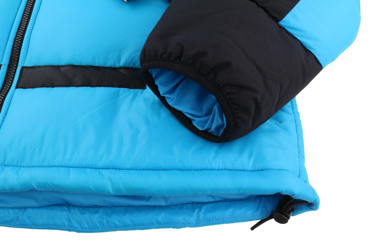 THE NORTH FACE Himalayan vyriška striukė, mėlyna, izoliacija, aukšta apykakle, dygsniuota, pūkuota 