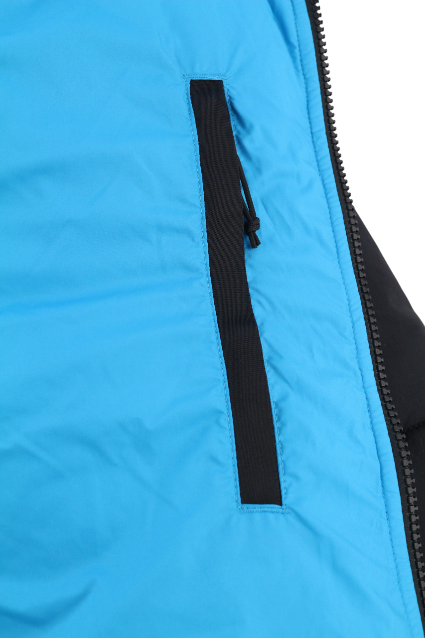 THE NORTH FACE Himalayan vyriška striukė, mėlyna, izoliacija, aukšta apykakle, dygsniuota, pūkuota 