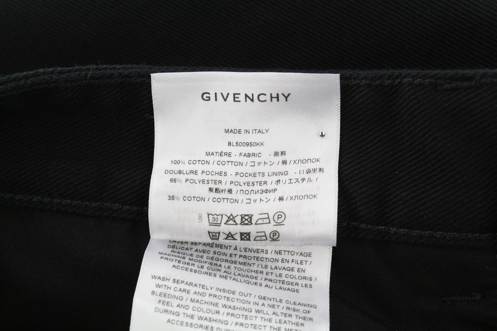 GIVENCHY X Tiffany vyriški džinsai W36 siaurėjantys, tamsiai juodi, su užtrauktuku užsegamomis kišenėmis. 