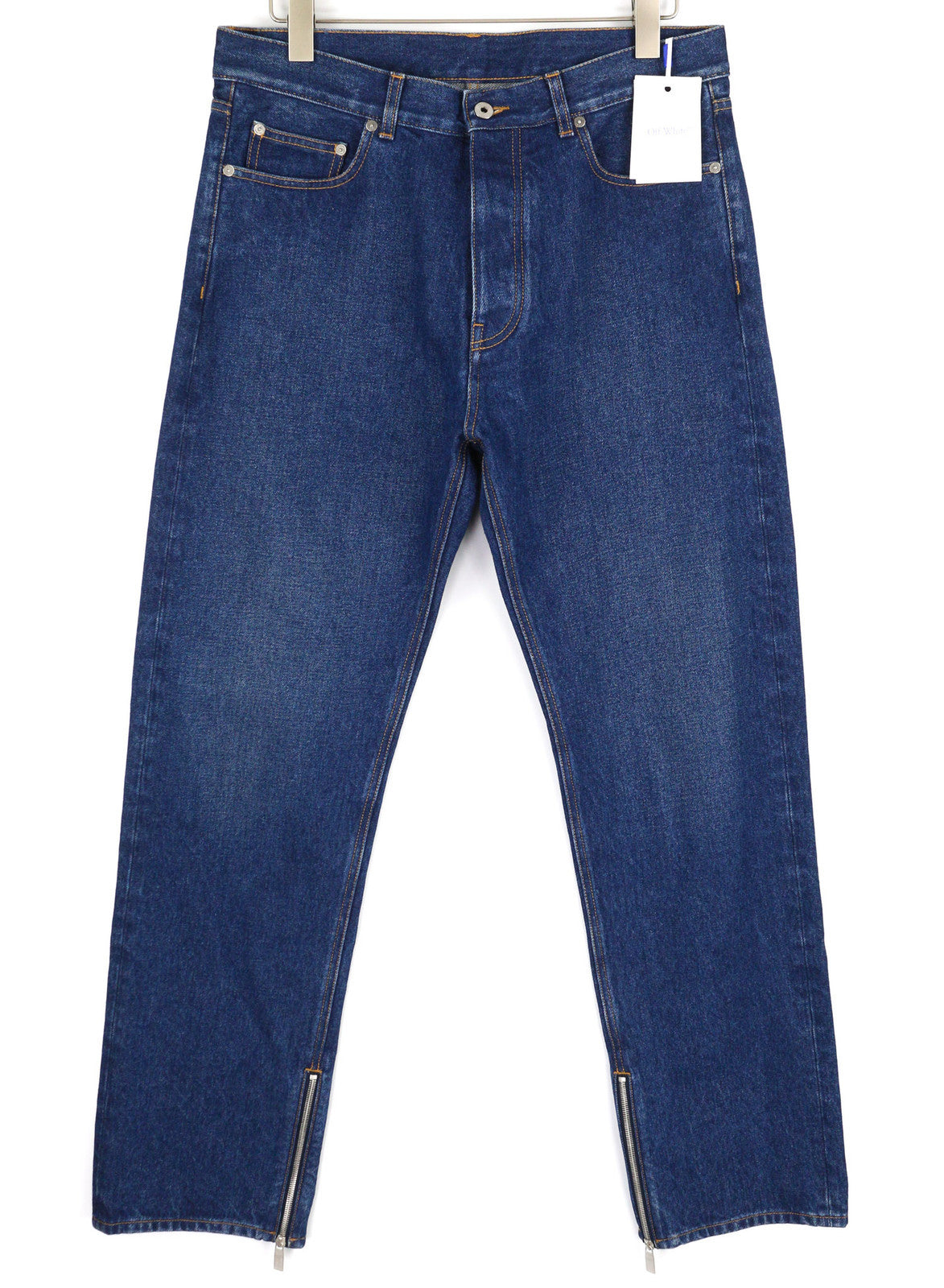 BALTI ARR užtrauktuku užsegami sportiniai džinsai vyrams, W32, mėlyni, su sagomis ir kišenėmis, skalbti. RRP 650 €. 