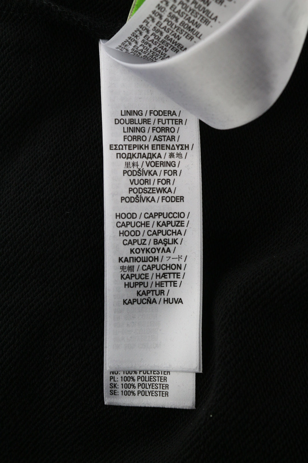 DIESEL S-Ummer-B2 džemperis su gobtuvu XS dydžio, juodas, su kengūros kišene ir gobtuvu. RRP150