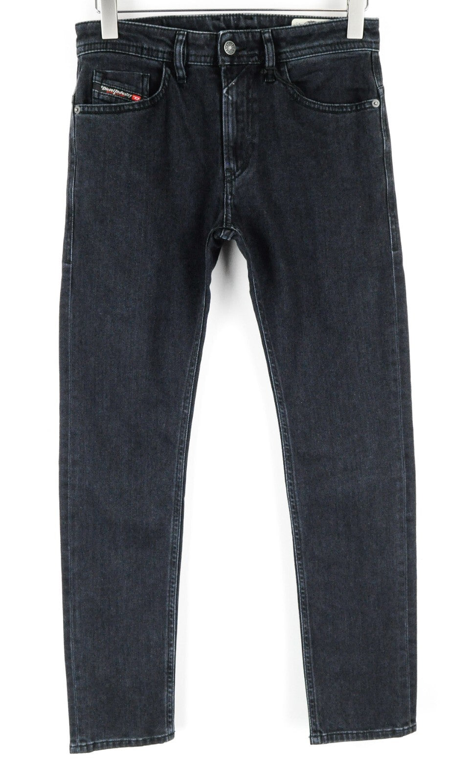 DIESEL Thommer 084NK vyriški džinsai W27/L32 tamsiai pilki, ploni, aptempti medvilniniai džinsai 