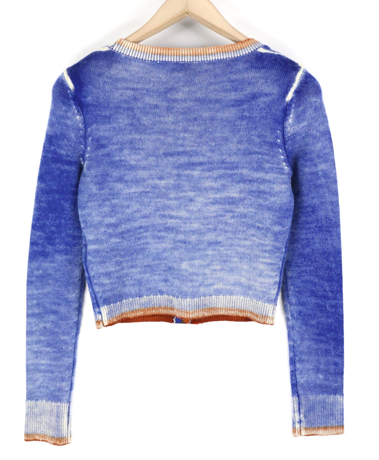 DIESEL M-Arika moteriškas megztinis S dydžio, mėlynas, skalbtas, vilnonis megztas kardiganas su sagomis, rekomenduojama mažmeninė kaina – 300 €