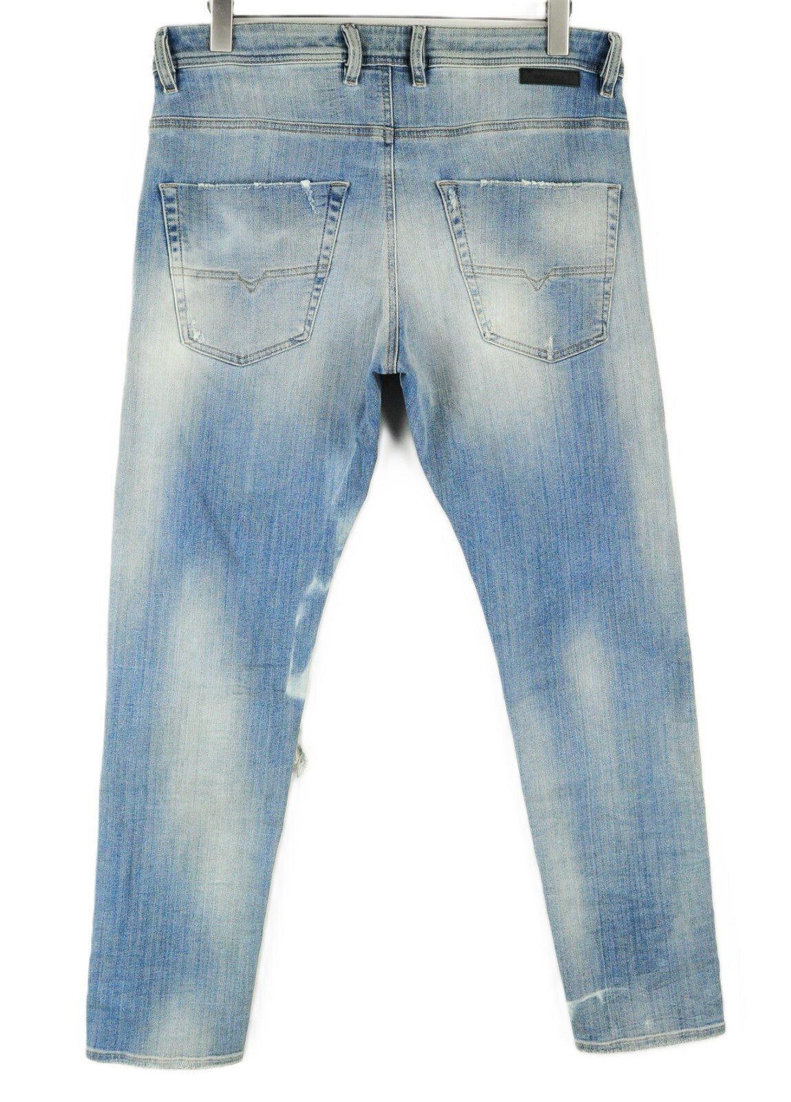 DIESEL Krooley-T 087AE Men's Jeans W33 Slim Fit Jogg Sweat Blue Ripped Stretch