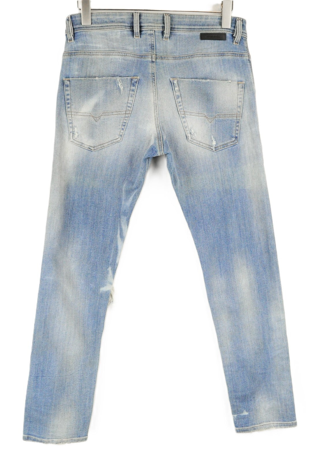 DIESEL Krooley-T 087AE vyriški džinsai W29 Sweat Jogg mėlyni, ploni, skalbti, tamprūs, plėšyti 