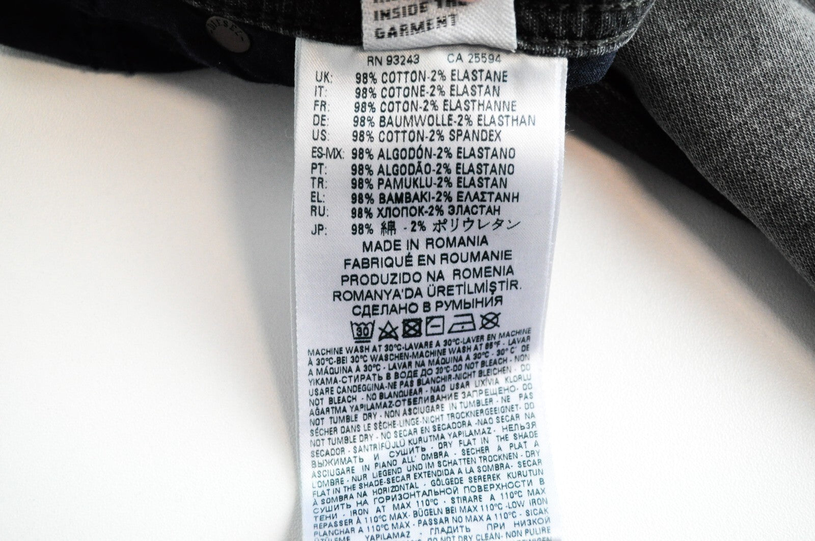 DIESEL Krooley CB-NE 069EM vyriški džinsai W28 Jogg Sweat pilki, ploni, plėšyti* 