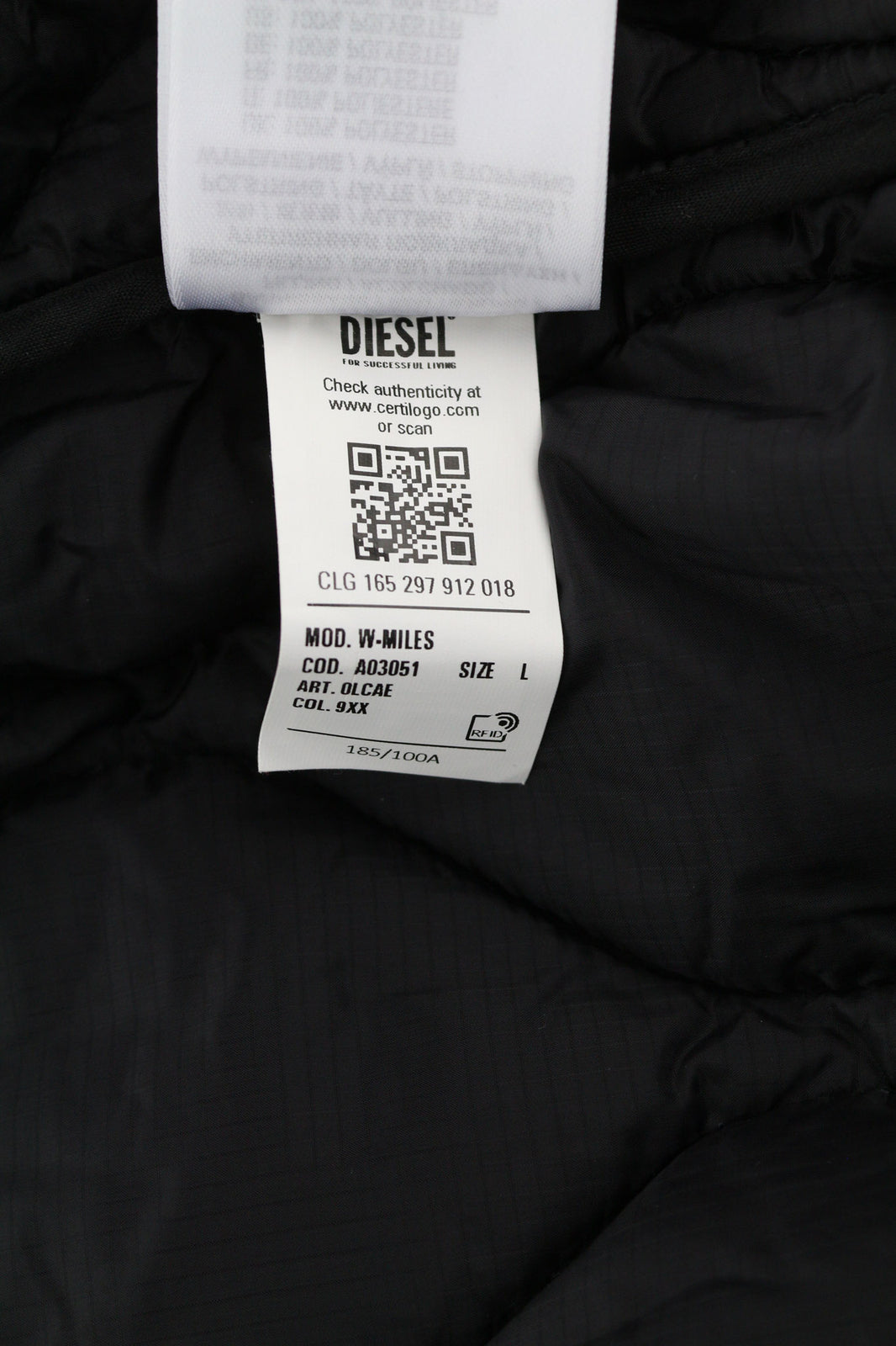 DIESEL W-Miles vyriška striukė L 2in1 Parka su pašiltinimu, raišteliu, juoda, RRP 475 € 