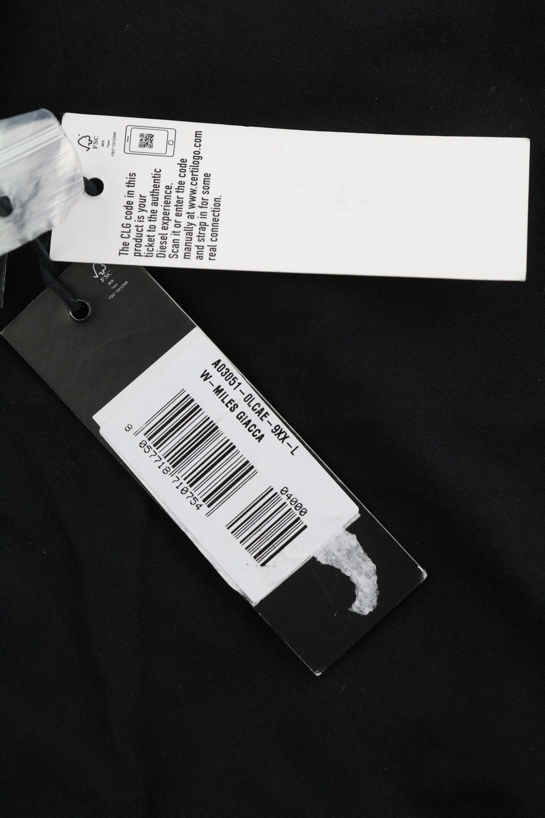 DIESEL W-Miles vyriška striukė L 2in1 Parka su pašiltinimu, raišteliu, juoda, RRP 475 € 