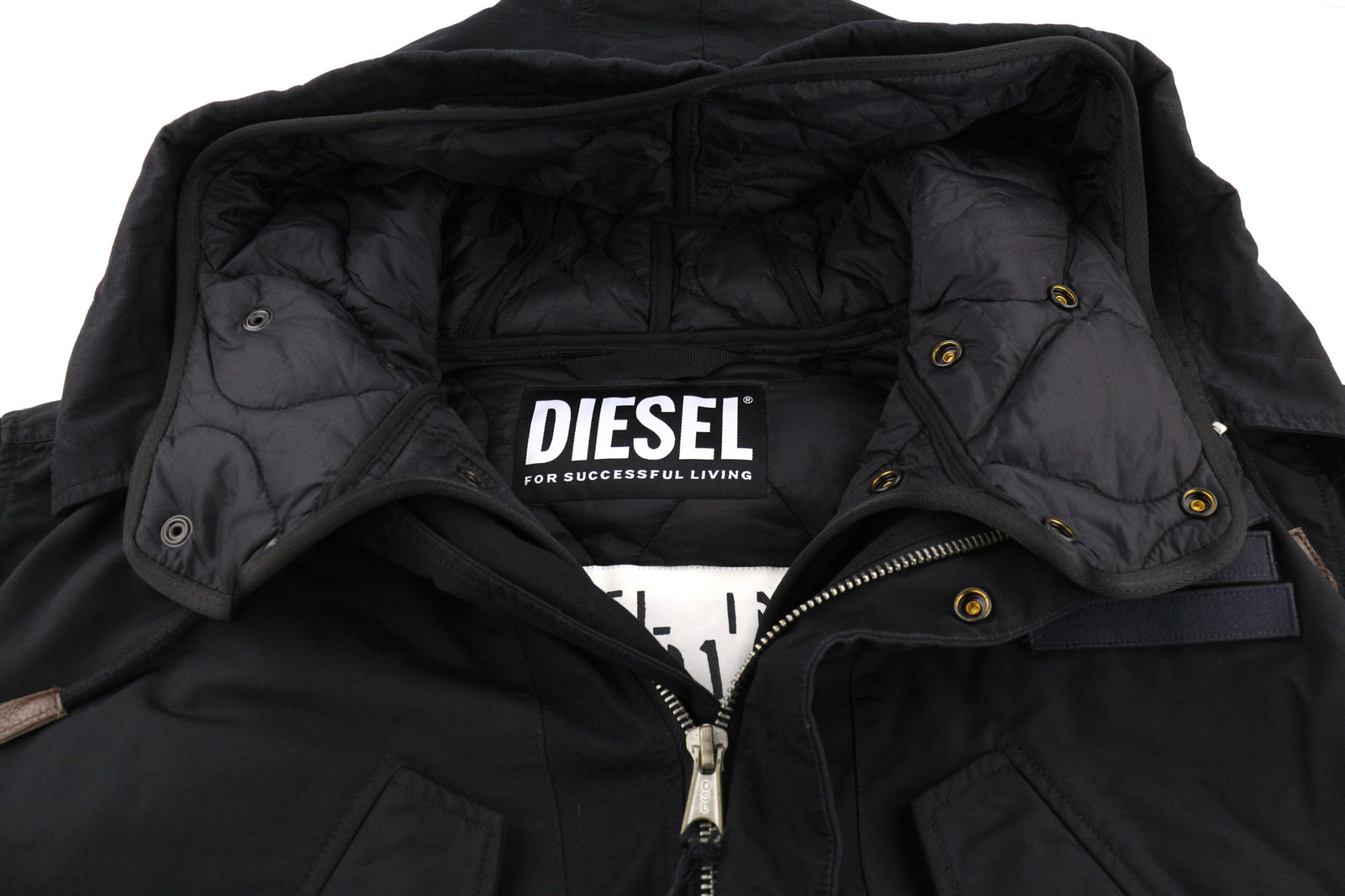 DIESEL W-Miles vyriška striukė L 2in1 Parka su pašiltinimu, raišteliu, juoda, RRP 475 € 